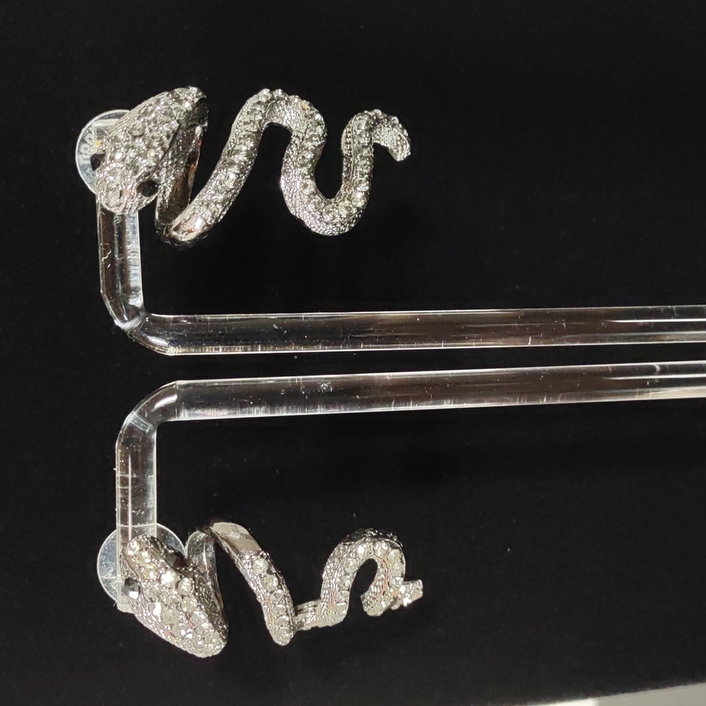 Marcasite-look Snake Earrings